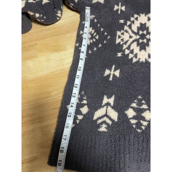 Knox Rose Sherpa Aztec Cardigan Sweater Jacket Beige Black XL Cozy - Picture 8 of 8